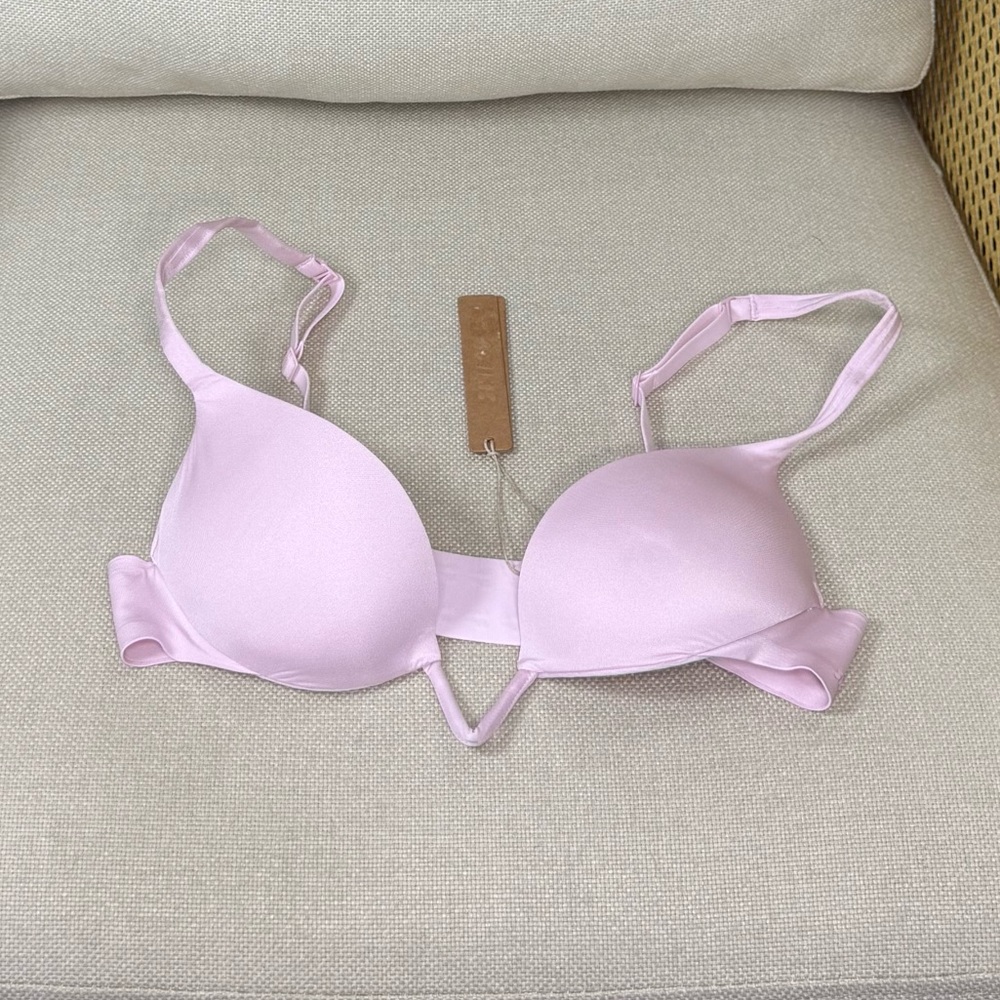 NWT Skims Ultimate Deep V Push Up Plunge Bra Cherry Blossom Size 32A